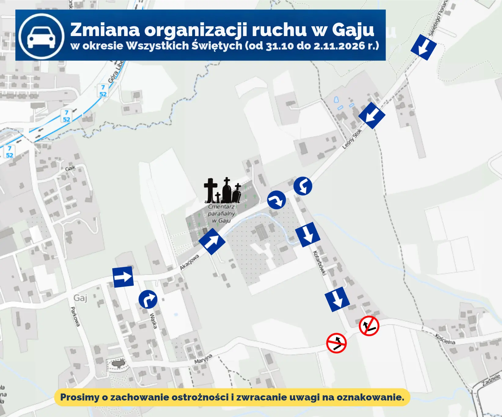 Zmiana organizacji ruchu w Gaju